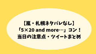 嵐札幌ネタバレなし注意点